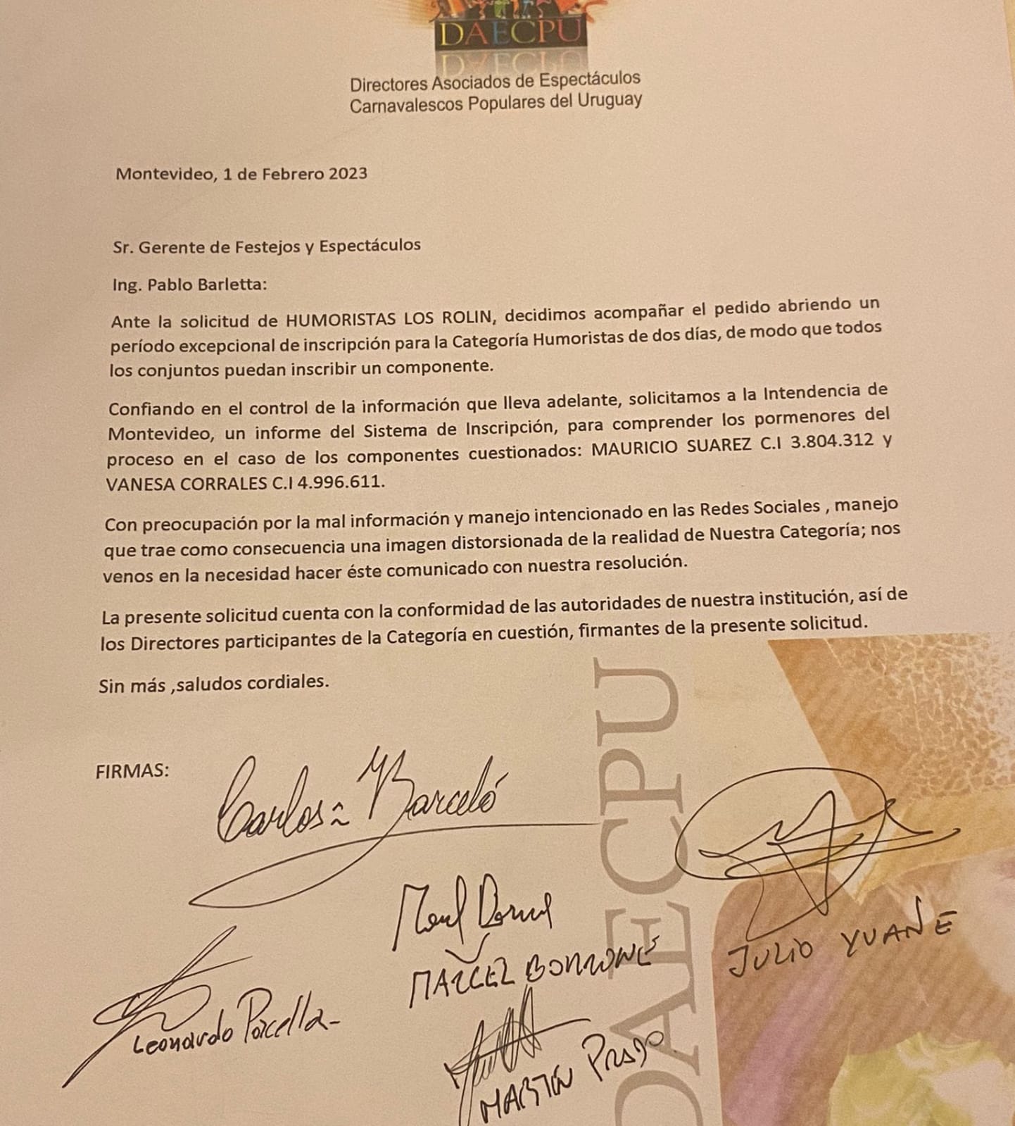 comunicado